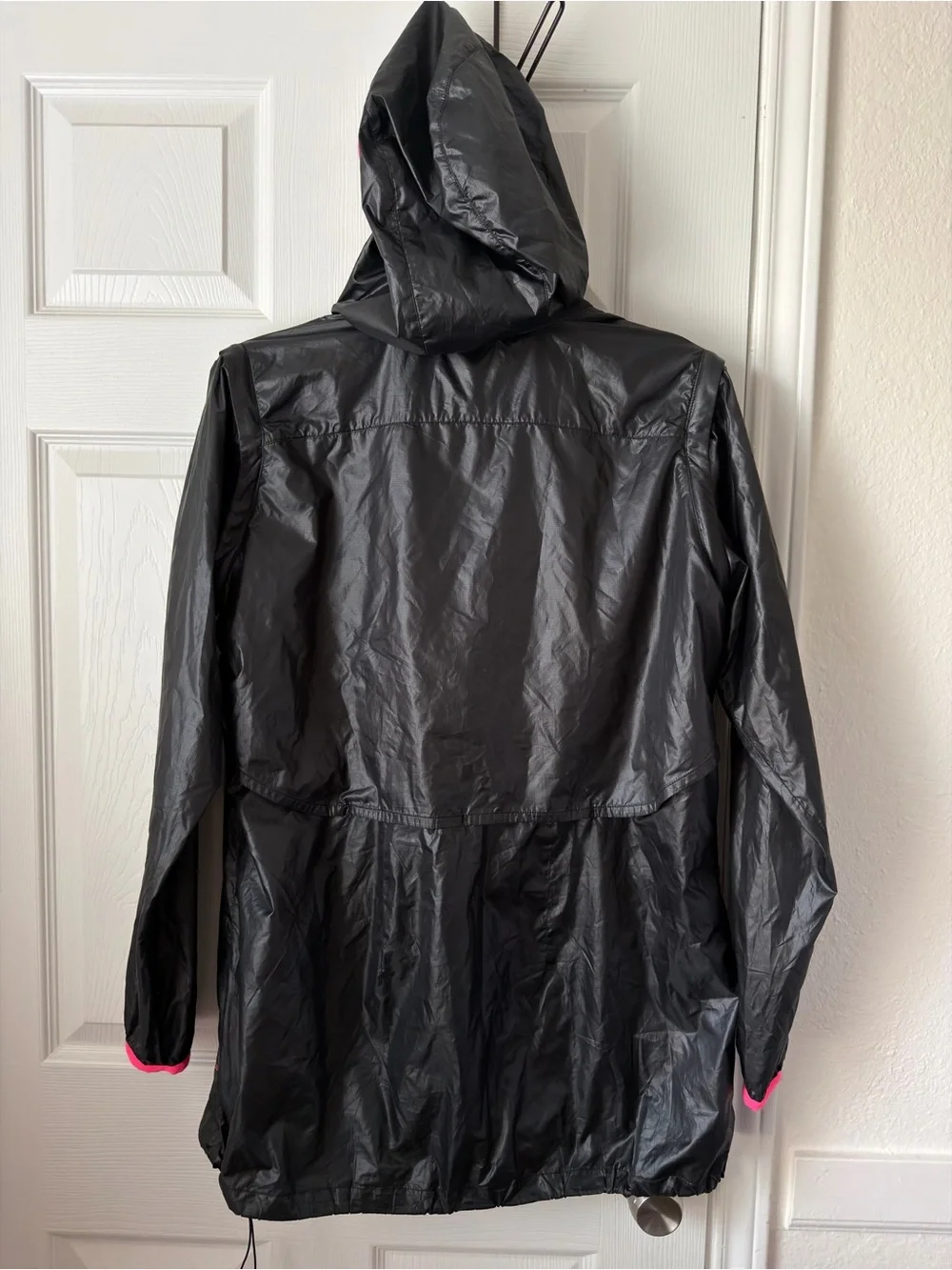 Nike Golf Dri-FIT Black Pink Hooded Windbreaker Jacket XL